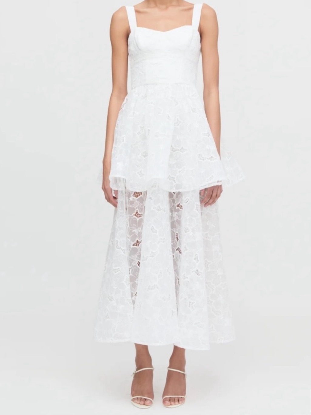 Hill House The Isabelle Dress - White Floral Organza